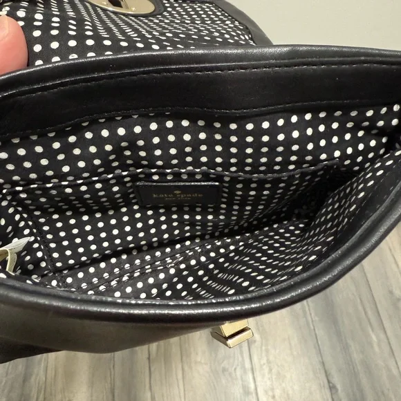 Kate Spade Black Quilted Crossbody with Gold Accents - Picture 4 of 6